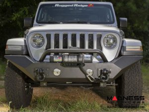 Jeep Wrangler JL Spartan Bumper High Clearance Ends w/Overrider - Front Jeep Wrangler JL Spartan Bumper High Clearance Ends w/Overrider - Front